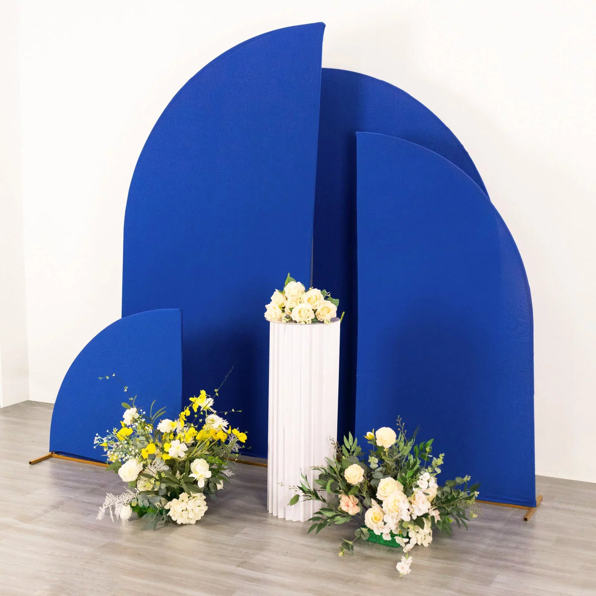 Stand Backdrop - Matte Covers, of Spandex Blue Moon Wedding Efavormart 2.5ft,5ft,6ft,7ft Fitted Covers Custom Set 4 Fit Chiara | Half Royal Arch