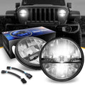 1997 13 Chrome NUVISION 2018 7 LJ inches 12 14 TJ Nuvision CJ NVL-HL-002 Housing 11 Wrangler/Wrangler JK Headlights Halogen to 2Pcs LIGHTING 10 LED For Jeep