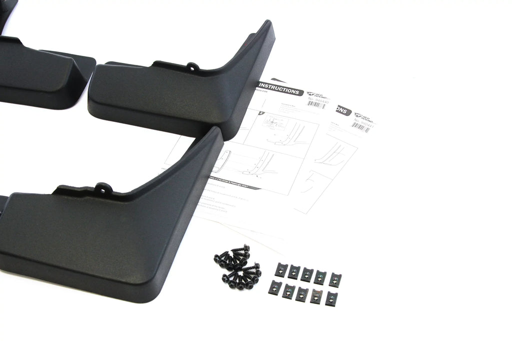 Full Rear with Red Set Guards Mud 4pc GMC Splash Compatible 19170503 Hound and Terrain Front Auto Molded Flaps 2010-2015