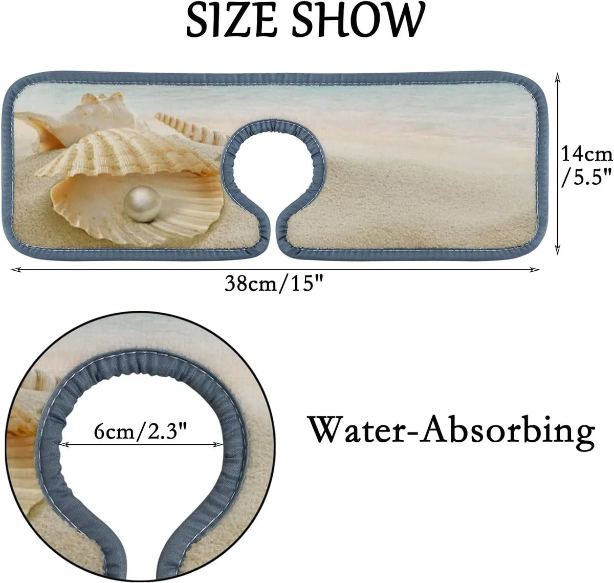 Countertop Sink Guard 3PCS Bath Microfiber Catcher, Mats Starfish Bestwell Sea Absorbent Kitchen Mat, Drip Faucet Sinkmat Drying Washable Beach Splash Summer