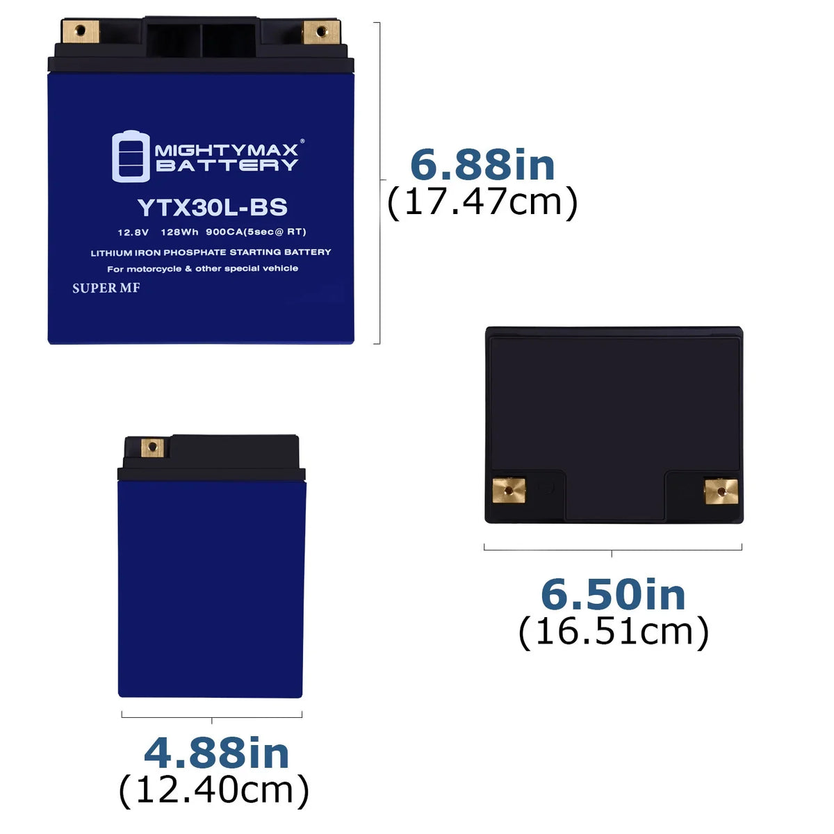 Battery Replacement Doo YTX30L-BS Bombardier GTX Lithium Polaris with Sea compatible