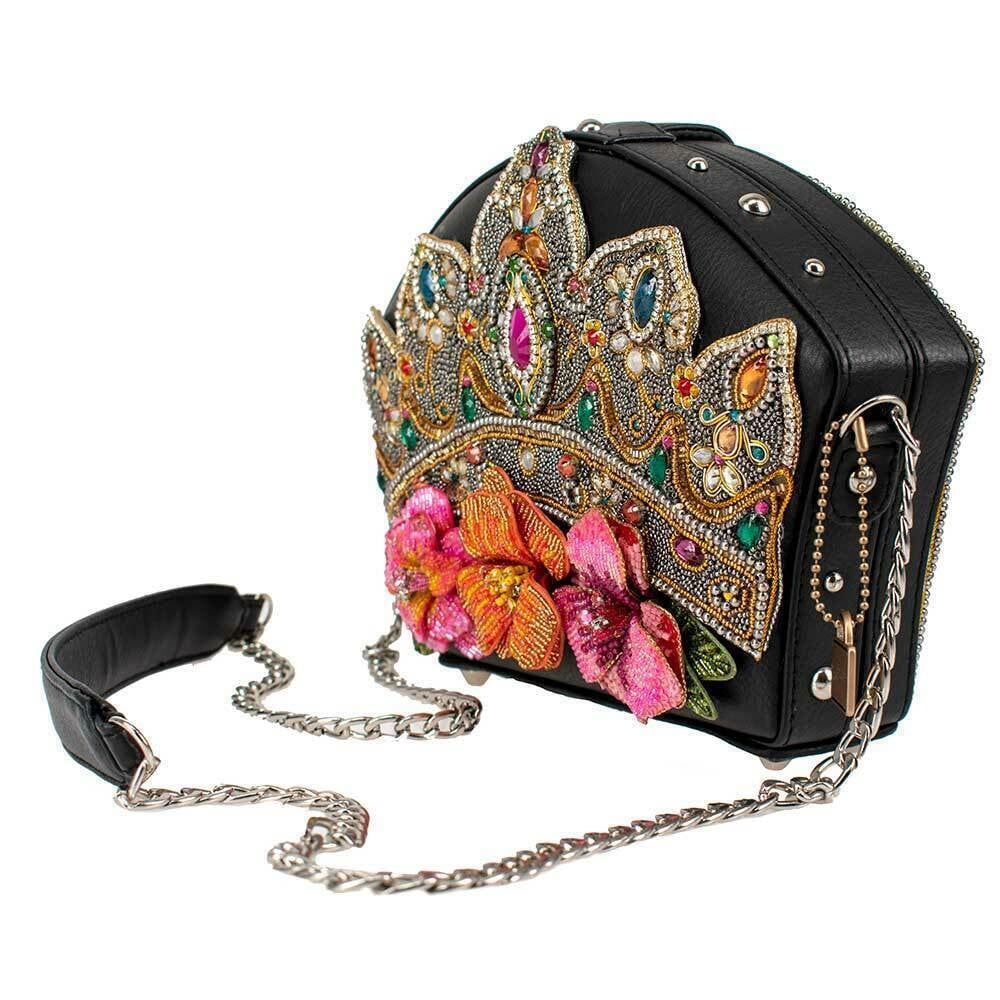 Flower Princess Crossbody Crown NEW Handbag Black Jewelry Mary Frances