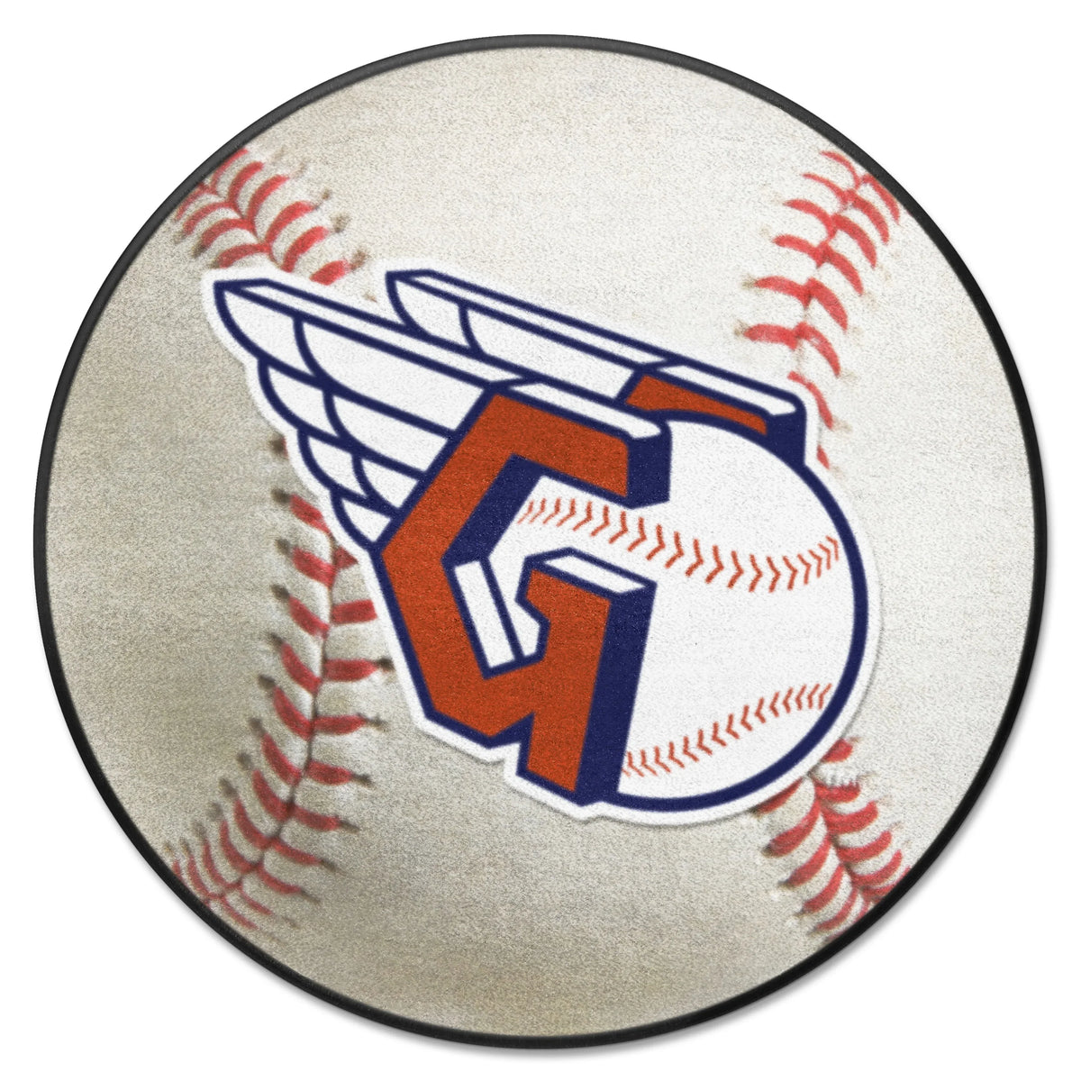 MLB diameter - "Block-C" Cleveland Indians Baseball 27" Mat