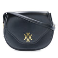 France Shoulder Crossbody Bag Hermes Black/Gold Made Hardware H Pre-Owned Button Ladies Calf 〇M (Fair) 1983 Snap in HERMES Double Vintage