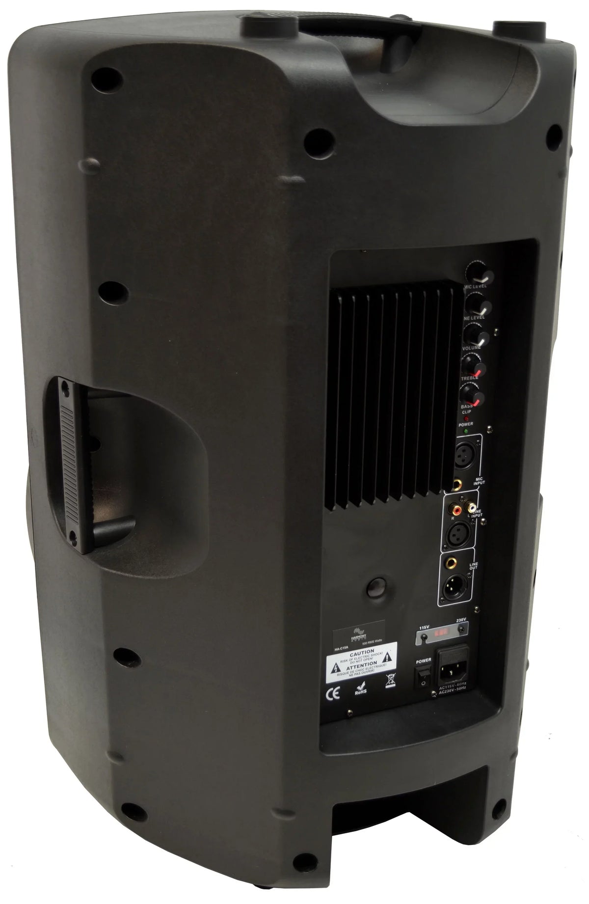 1000W HA-C15A Mount Active & DJ Speaker 15" Wall Pro Harmony PA Powered Audio
