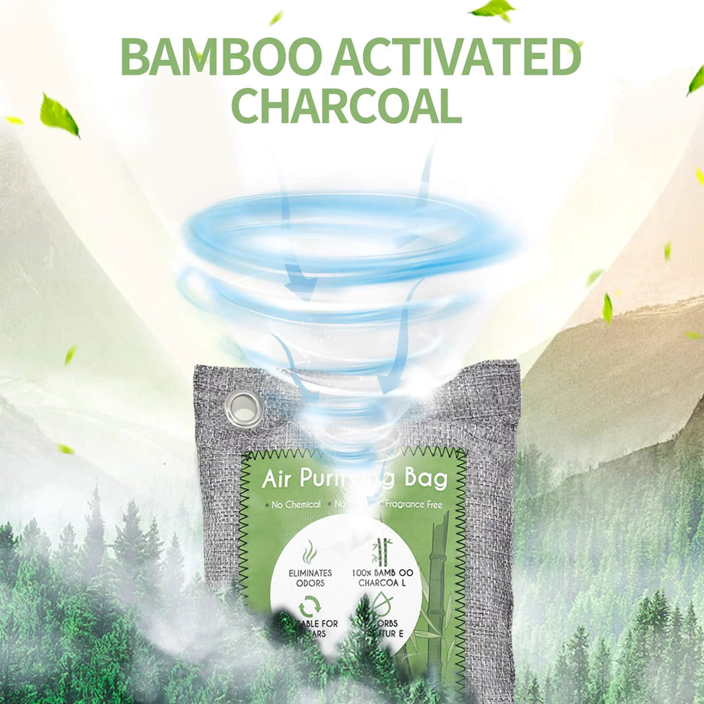 For (6x50g, Absorber, Pack Bags Air Absorber, Pet, Car Bamboo Charcoal Air Closet 12 Activated Bag, Home, Odor Freshener, 6x150g) Purifying Charcoal Moisture Odor Natural Deodorizer, Shoe Eliminators