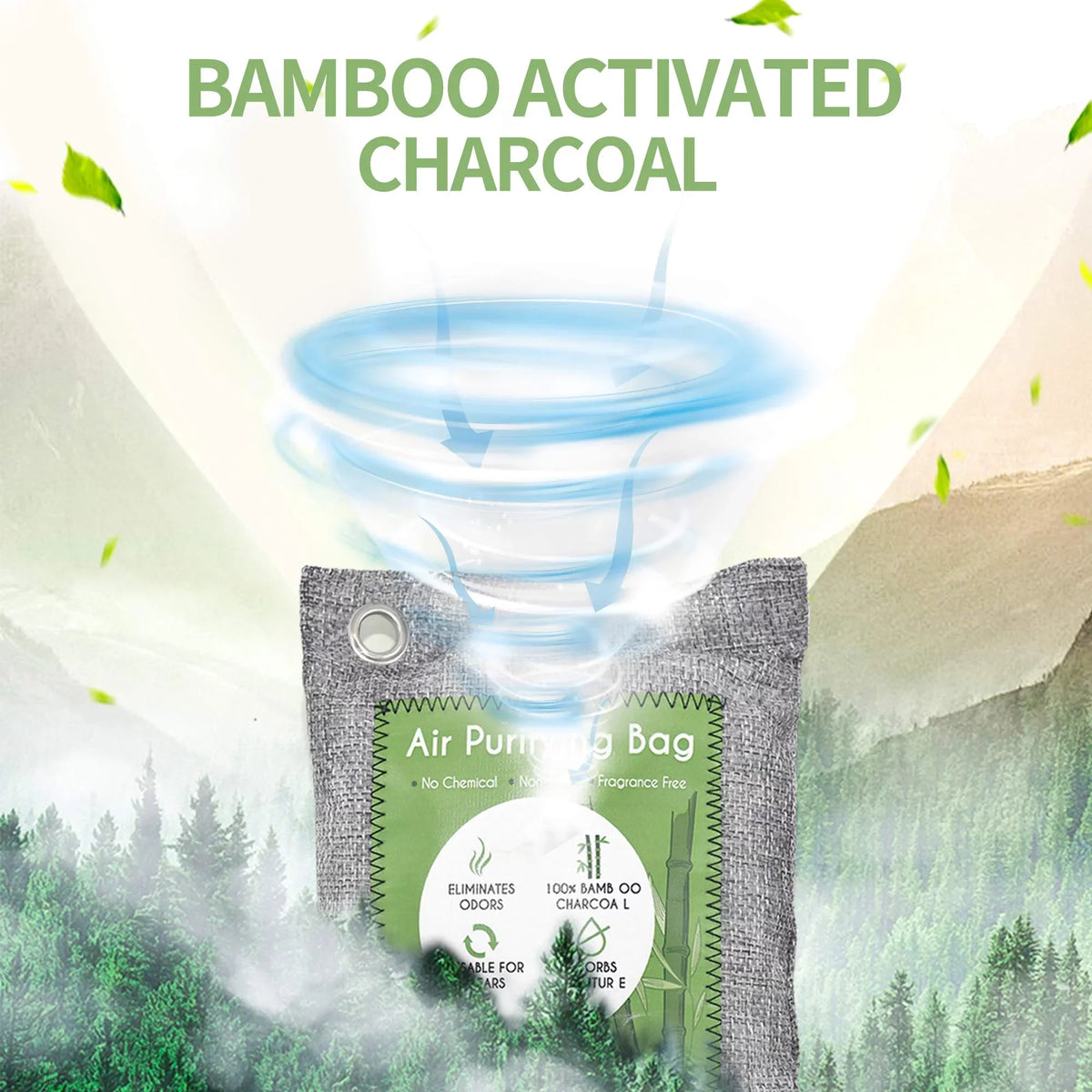 For (6x50g, Absorber, Pack Bags Air Absorber, Pet, Car Bamboo Charcoal Air Closet 12 Activated Bag, Home, Odor Freshener, 6x150g) Purifying Charcoal Moisture Odor Natural Deodorizer, Shoe Eliminators