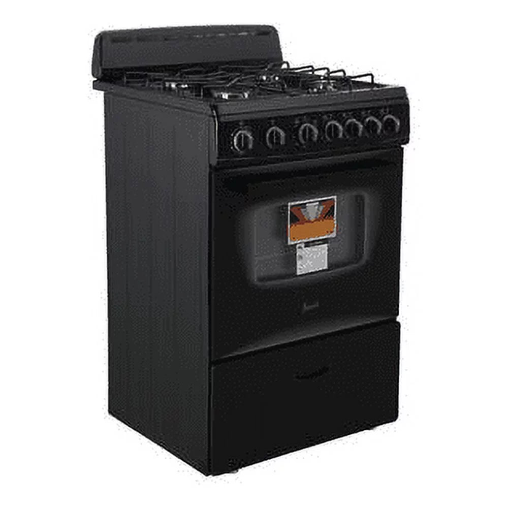 Black Gas 24" Range (GR2415CB) Avanti in Compact Oven,