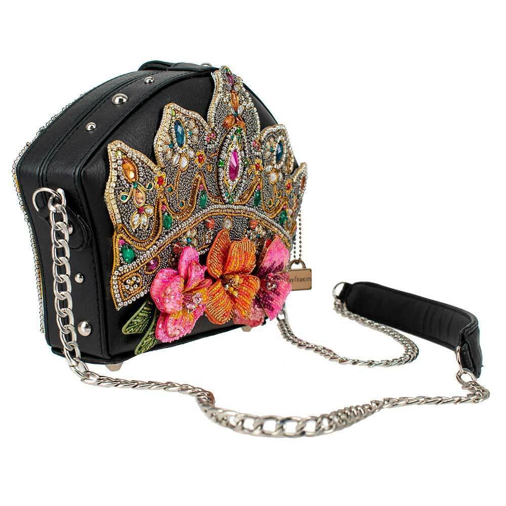 Flower Princess Crossbody Crown NEW Handbag Black Jewelry Mary Frances