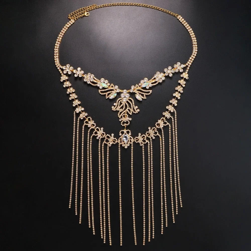 Tassel Chain Hair Women Jewelry Jewelry Costumes for Mask Headpiece Crystal Halloween Face Face Rhinestone
