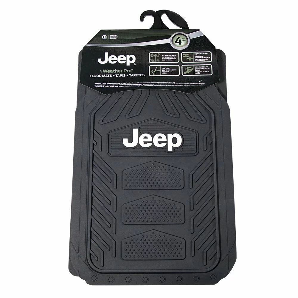 Floor Rubber Mat, Plasticolor P23-001668R01 Black Jeep