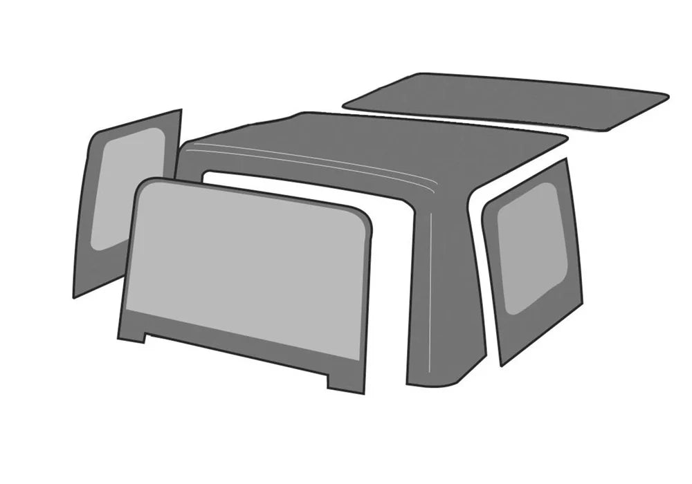 For Factory Replacement Top Diamond Samurai, Suzuki Soft Rampage 98535 With by Tinted Black Windows 1986-1994 Zippered RealTruck