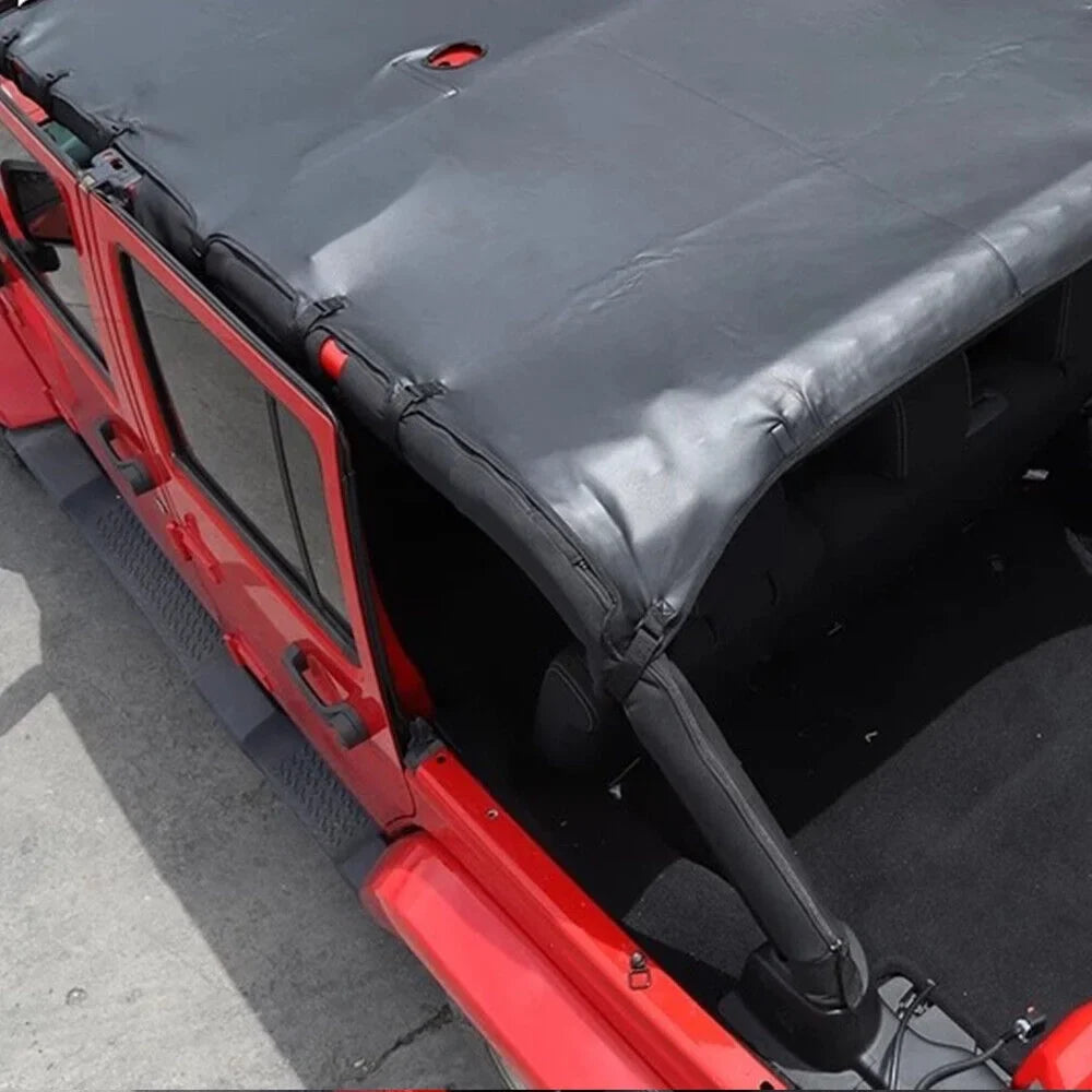 the from Paddsun SunFor JKU Leather Top JK Protection Jeep Wrangler Sunshade 07-18