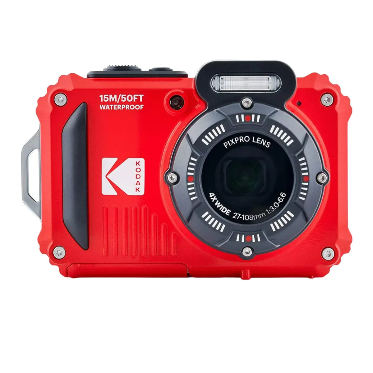 Kodak Shockproof Bundle LCD Pixpro 16MP Camera 2.7-Inch WPZ2 4x (Red) Waterproof