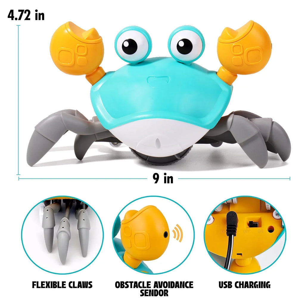 4 Birthday 6 For Months 8 Interactive 36 Music Learning 3 7 5 Babies 9 And Amazing 11 Development Toys Crawl Zeno Toddlers And Crab Gift Old Crawling 10 12 Baby