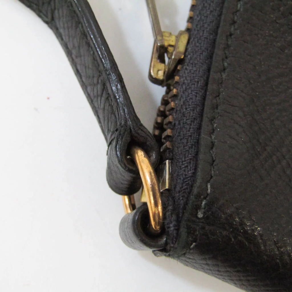 Epsom (bi-fold) Wallet Men,Women (Good) Case Long Black Hermes Pre-Owned Leather Travel
