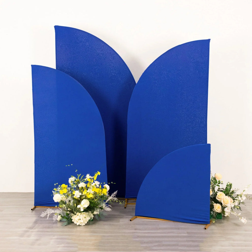 Stand Backdrop - Matte Covers, of Spandex Blue Moon Wedding Efavormart 2.5ft,5ft,6ft,7ft Fitted Covers Custom Set 4 Fit Chiara | Half Royal Arch