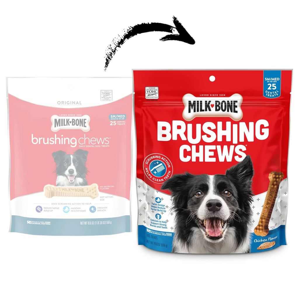 19.6 Small/Medium, Brushing Milk-Bone 25 Bag Oz. Chews Per Treats, Bag, Dog Bones Dental Daily