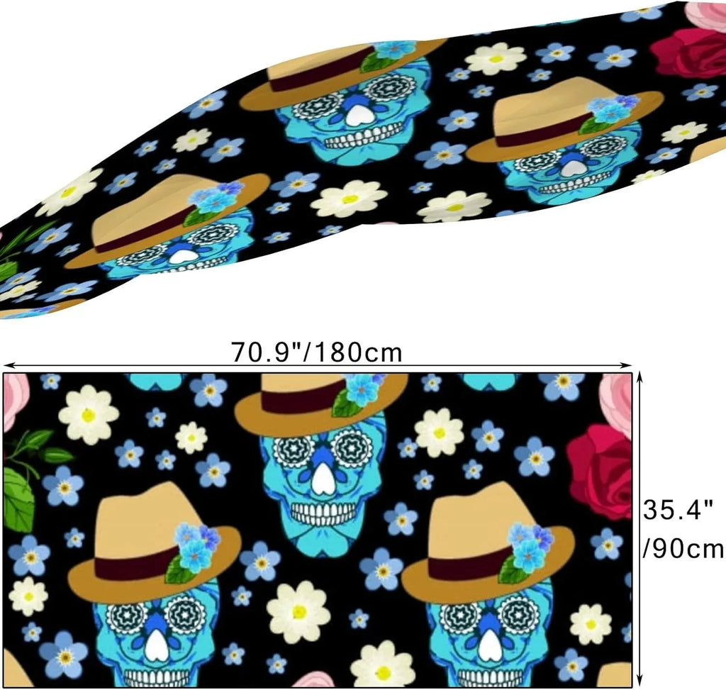 Neck Shawl Ethnic Scarf Wrap for Skull Scarves Long And Hyjoy Women Lightweight Girls Silk Feather