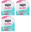 3) for Schick (Pack Aloe Blade Count Sensitive Allergenic Quattro of Cartridges, Women Refill 8 Hypo