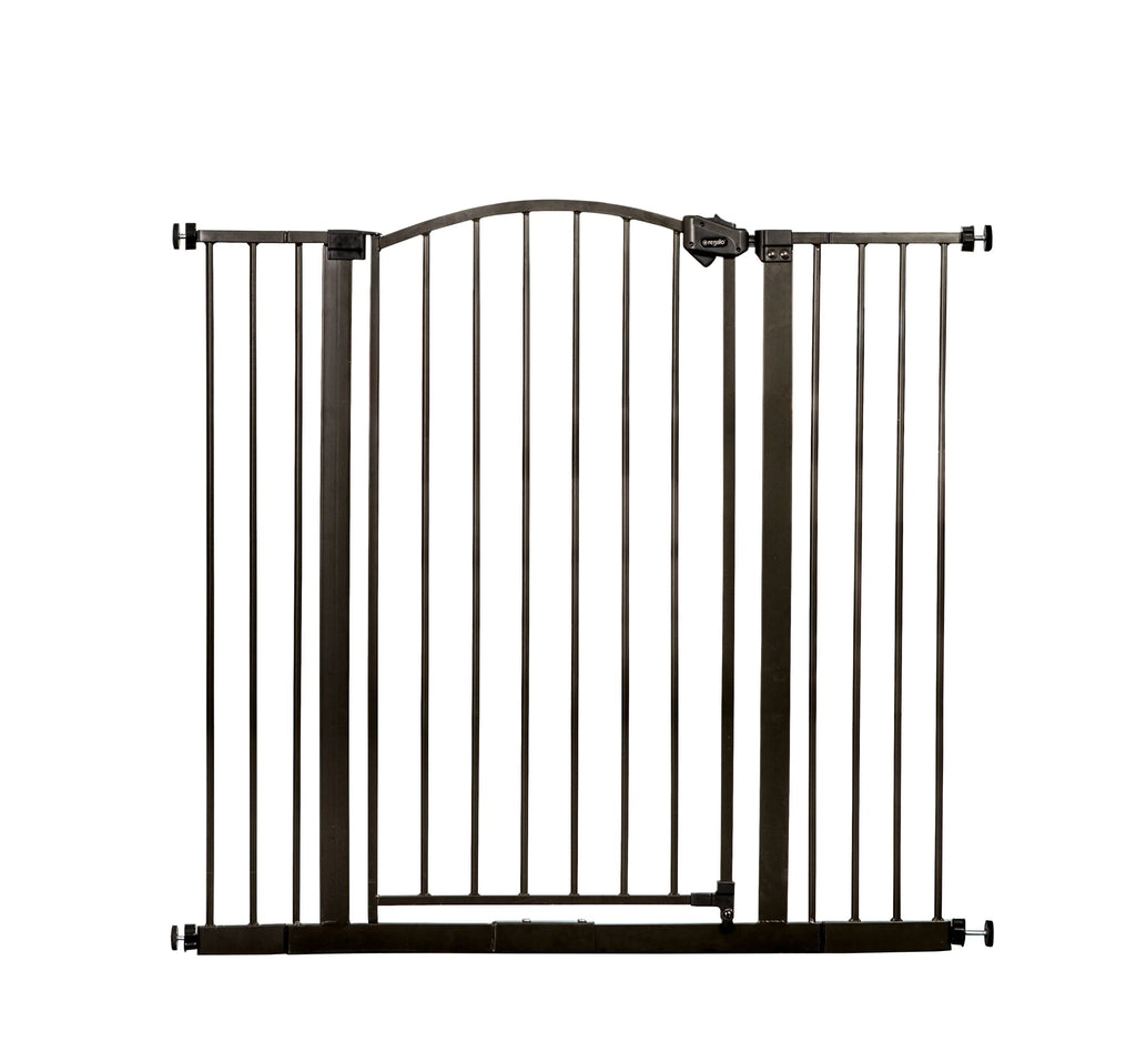 Regalo 6 Décor Arched Tall 24 Age to Gate, Months, Baby Extra Safety Bronze Baby Group Gate