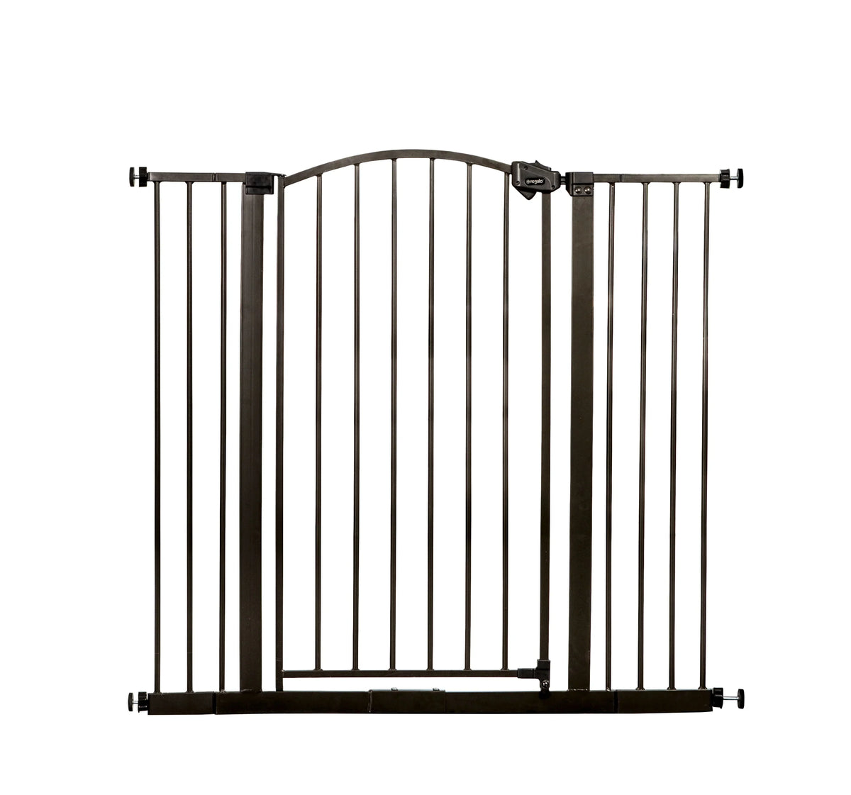 Regalo 6 Décor Arched Tall 24 Age to Gate, Months, Baby Extra Safety Bronze Baby Group Gate