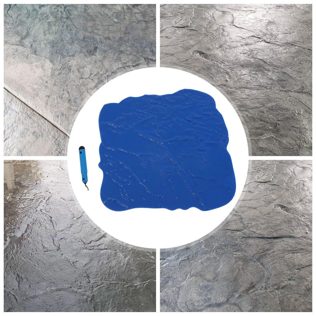 Seamless Stamp Concrete 12*12 Inch Mat Texture Slate Cement Miumaeov Stone Mold Stamp Concrete Floor