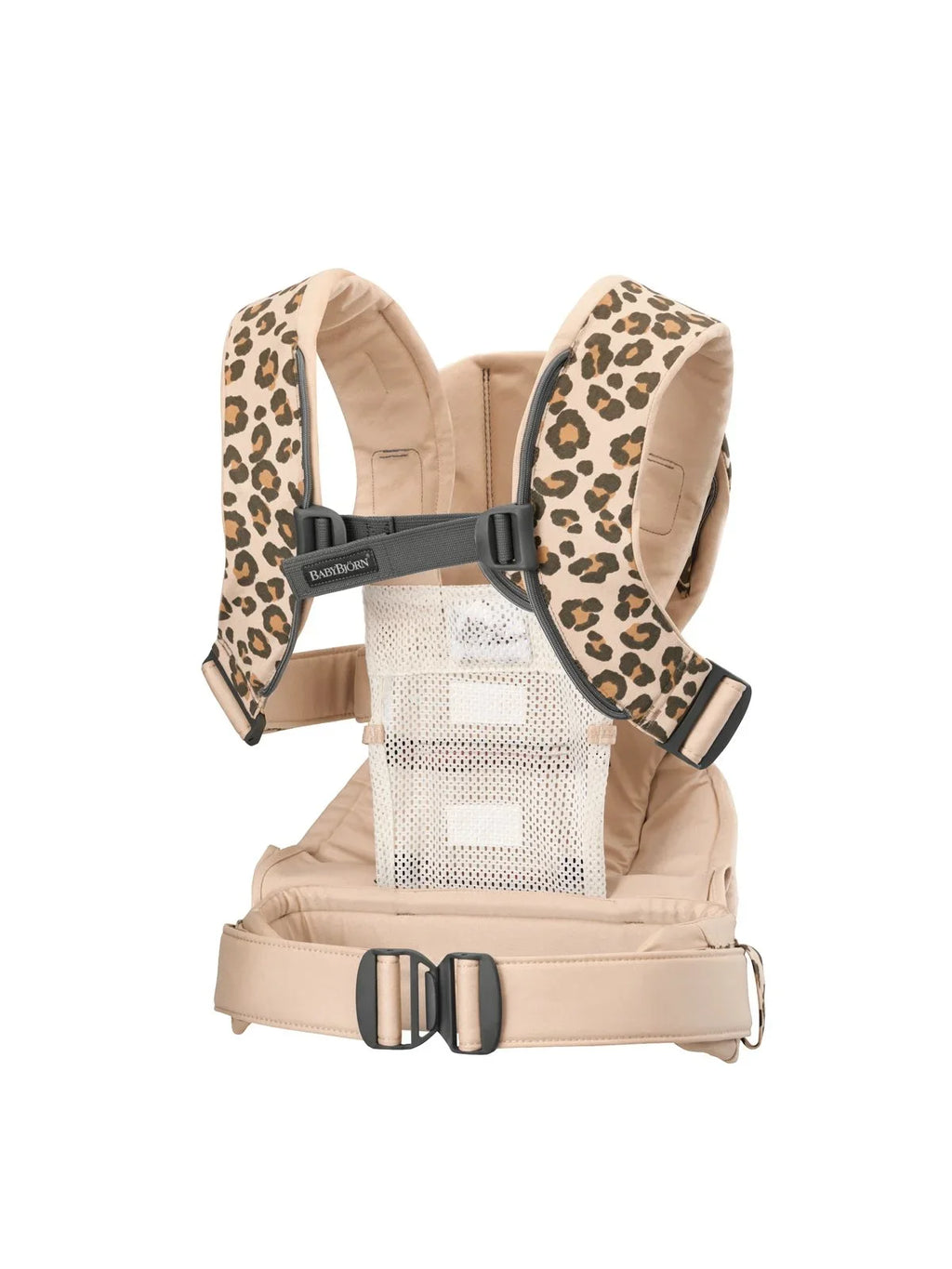 Cotton BabyBjorn Mix, One, Beige/Leopard Baby Carrier