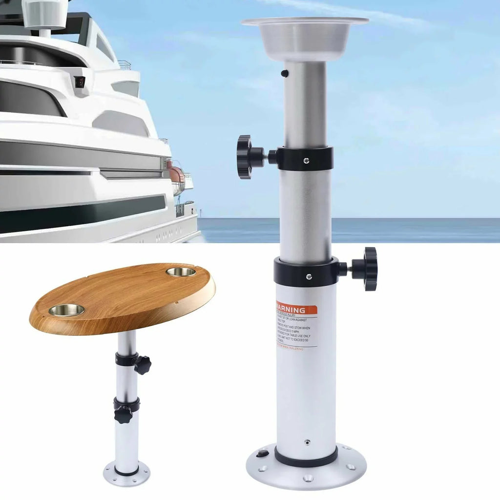 Motorhome Pedestal Frame Mount Table Leg Boat Alloy Aluminum Thickened for Miumaeov Table 16.9"-29.1"Adjustable Base Removable Camper Marine Stand Caravan RV