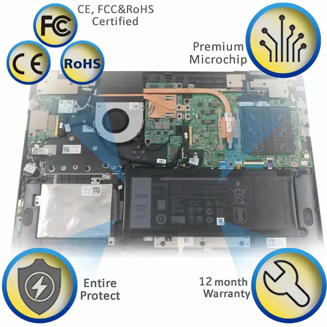 17 Inspiron Inspiron Inspiron Inspiron Inspiron New 7779 7353 15.2V 7570 7778 Inspiron 13 33YDH Laptop 7788 7559 PVHT1 for 7586 Series Inspiron Battery 56Wh