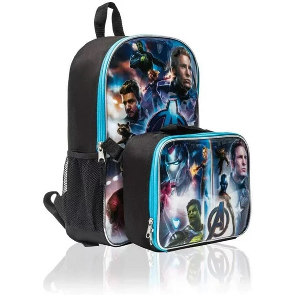 event Kids 15 with All Child Marvel Bag Lunch Multicolored for Overprinted Backpack Avengers inch