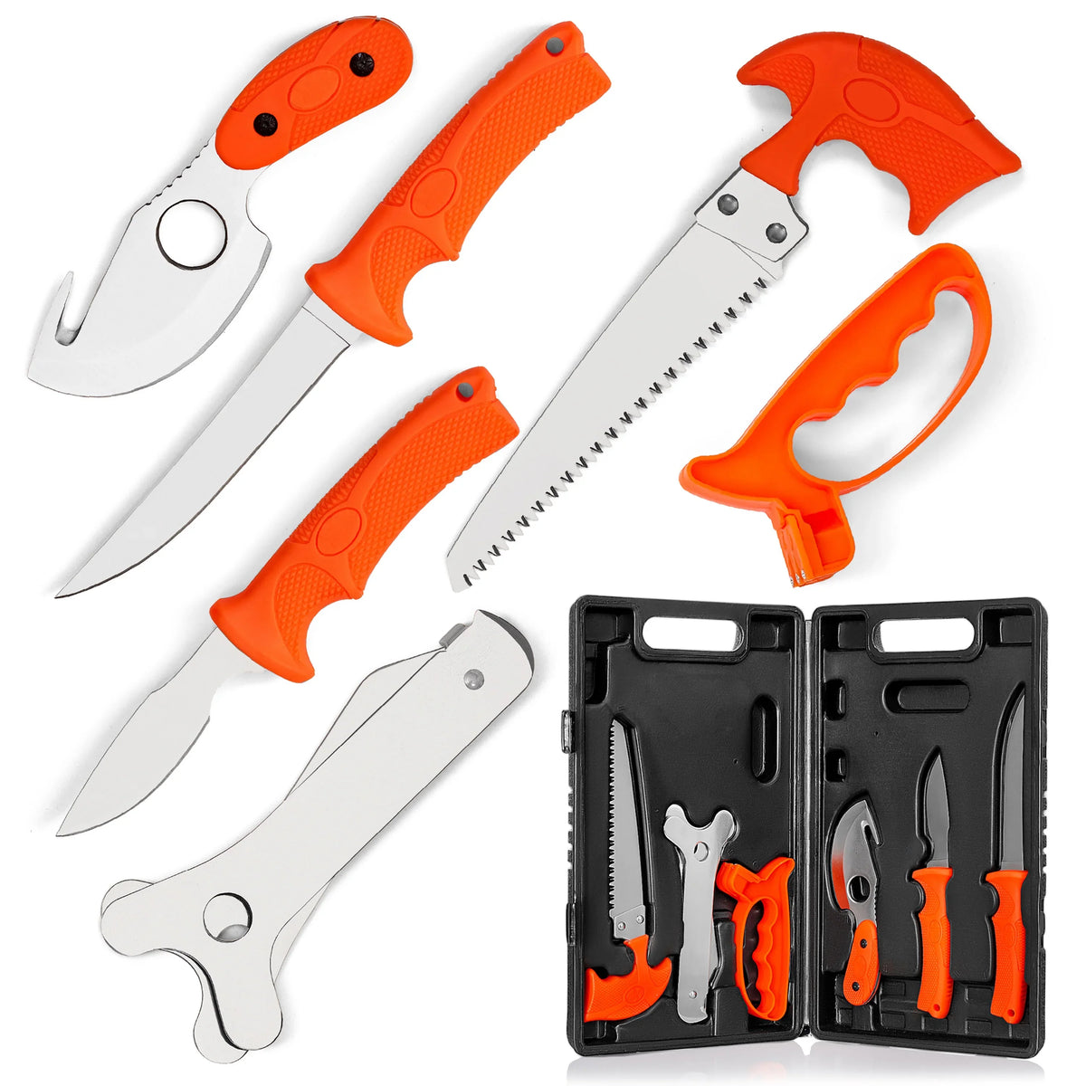 Game Maxam Piece Satin Stainless 420 Blades Cleaning Finish Steel Set 7 -