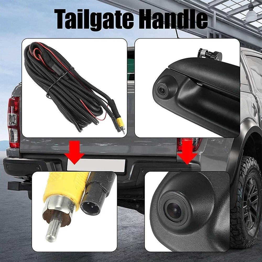 Rear Tailgate F250 Wiring FIT Camera Backup F150 w/ Kit & Handle View 97-07 Paddsun
