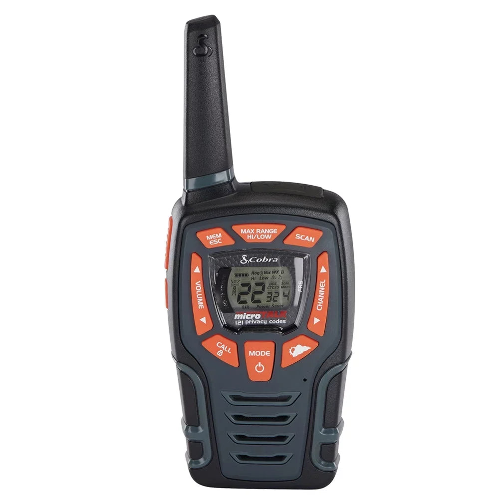 Set ACXT545 Radio Adults Two-Way Long Channels, 28-Mile Rechargeable, - Talkies Walkie Range (2-Pack) Cobra 22 climate-Resistant for