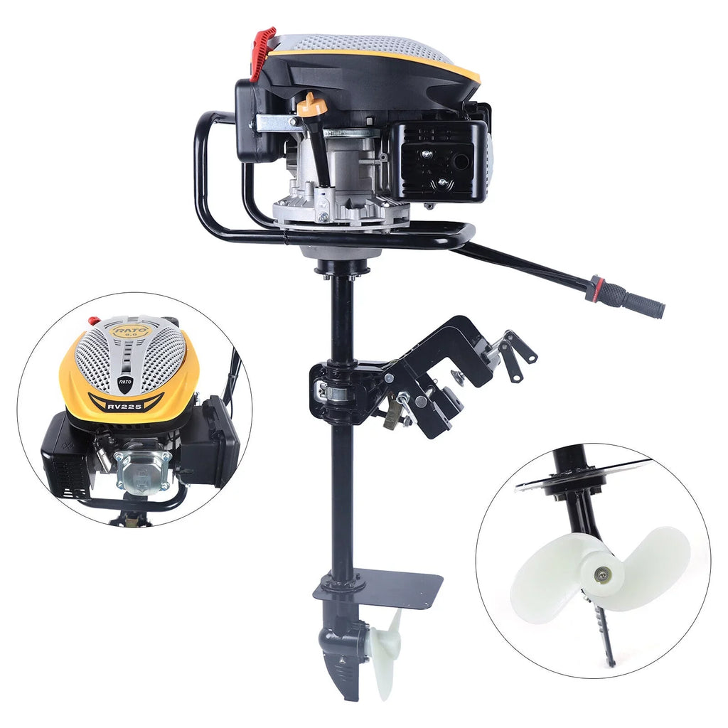 4 Boat Stroke Outboard System 225 with Engine Single Air Heavy Cylinder Engine CC Fishing Ignition Engine 3600 Marine Duty 9 HP Boat Miumaeov TAS Motor Cooling r/min