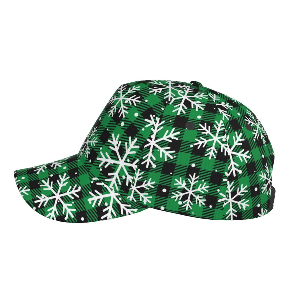 Plaid) Cap Activities Adjustable Workouts Seasons Baseball All Pattern Hat(Christmas Balery Running exterior At Buffalo and for Dad dimension