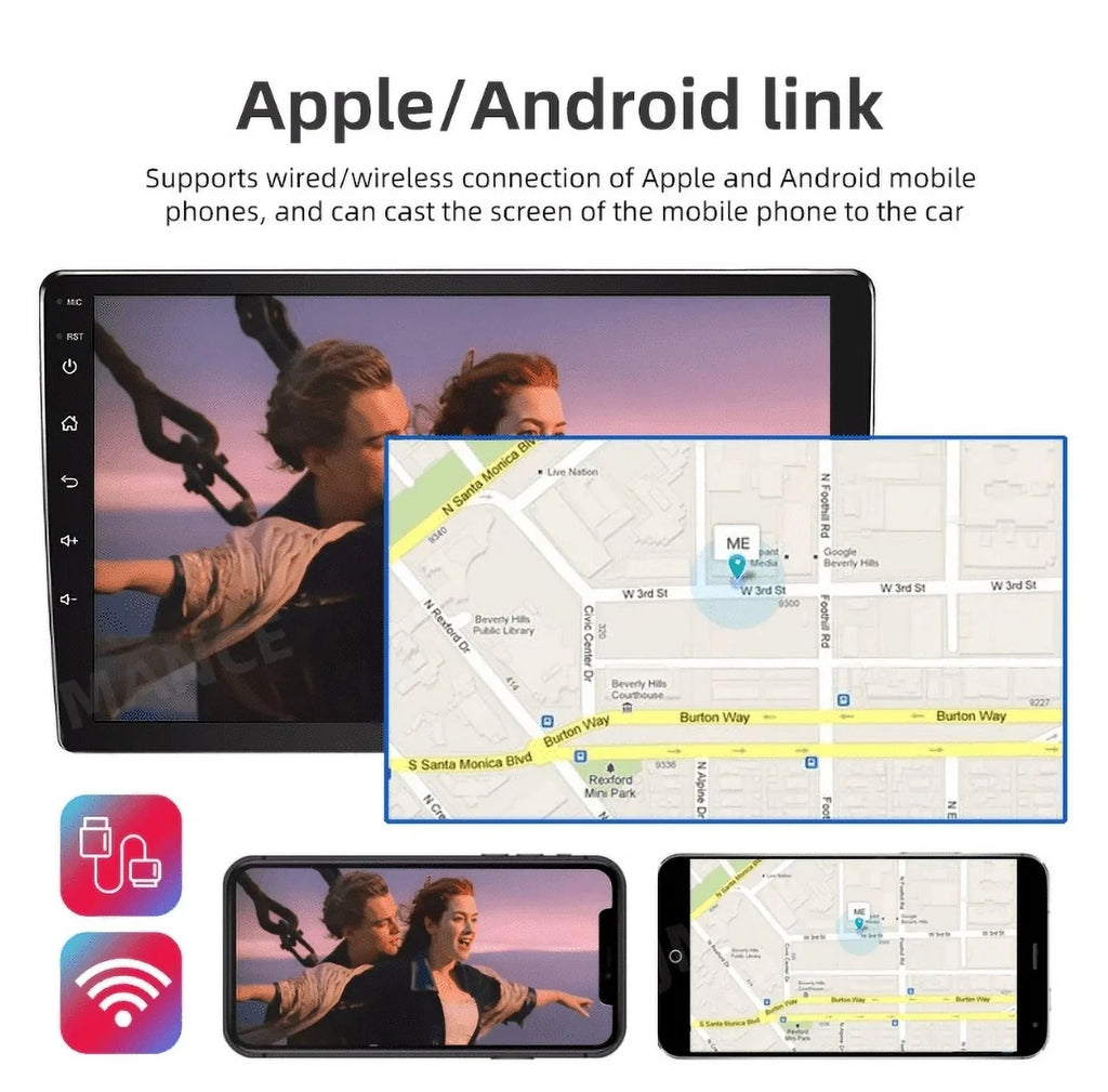 w/Cam 9" Android 1280*720 Stereo CarPlay GPS Radio IPS Car for 2+32G 2009-2016 Auto Prius