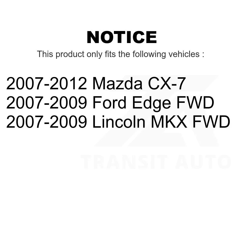 Edge Rotors Front MKX Disc K8-100439 Brake CX-7 For Lincoln Pair Mazda
