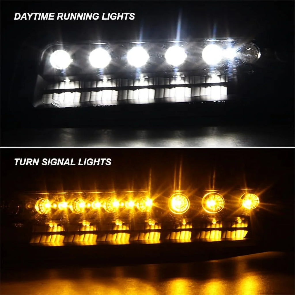 Sierra Lamps + For Signal Combo Halo LED Replacement AKKON Projector Lights - Bumper Headlights GMC Yukon