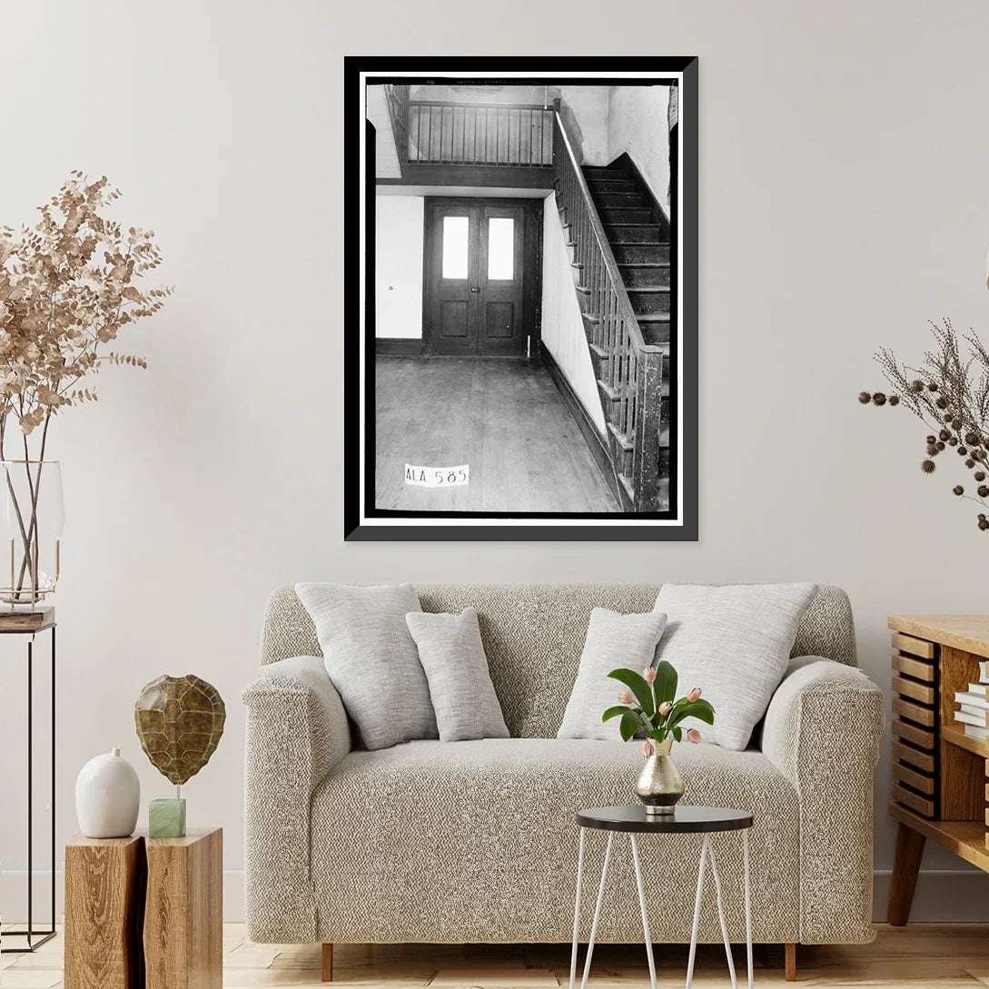 Framed 17-7/8" County, Rush-Thornton x Print, Highway Macon Tuskegee, House, U.S. AL - Historic 5, 21-7/8" 29,