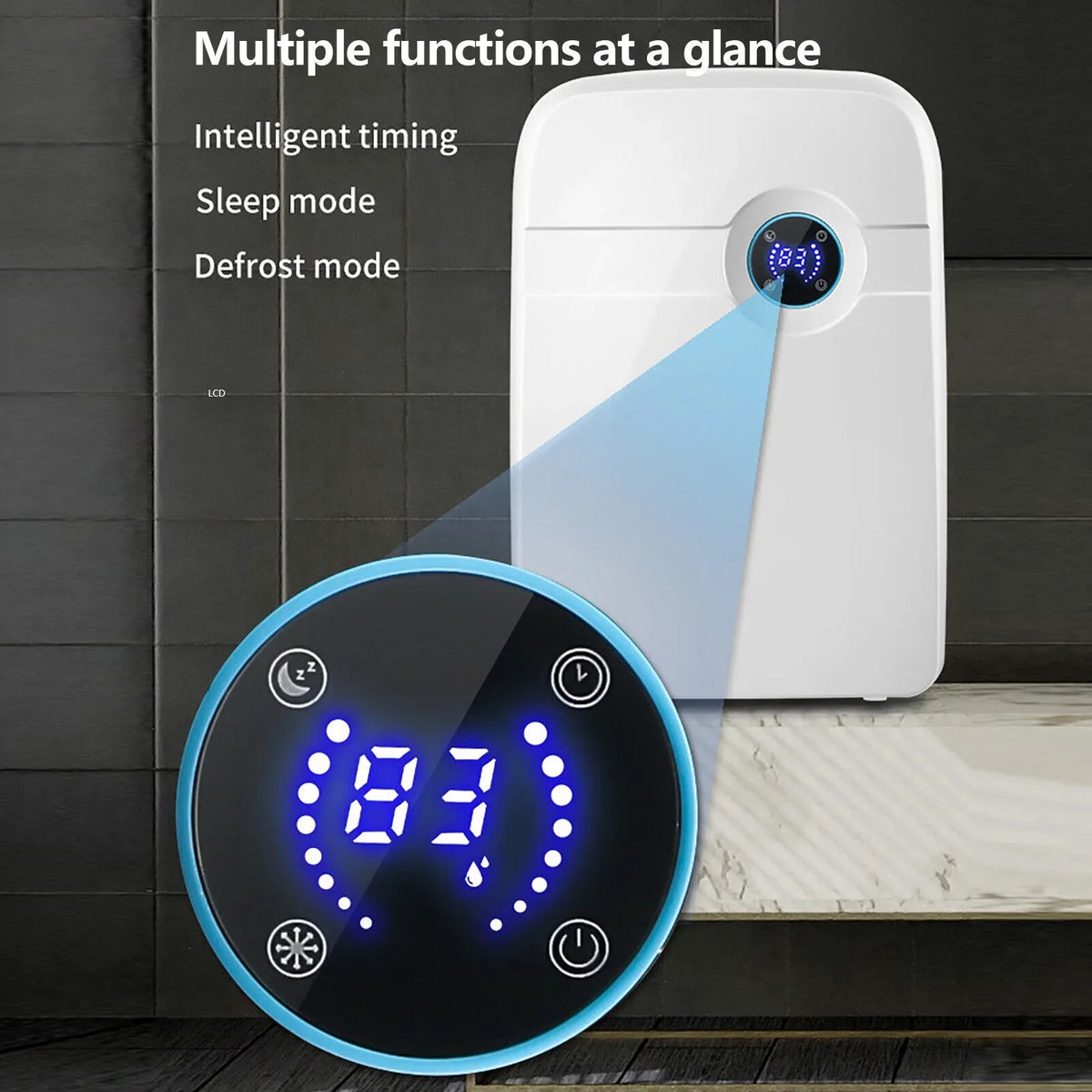 Hose Bedroom Dryer Caravan Moisture for Compact w/ Drain MIni Portable 2.5L ZhdnBhnos Dehumidifier Tank liquid Garage RV