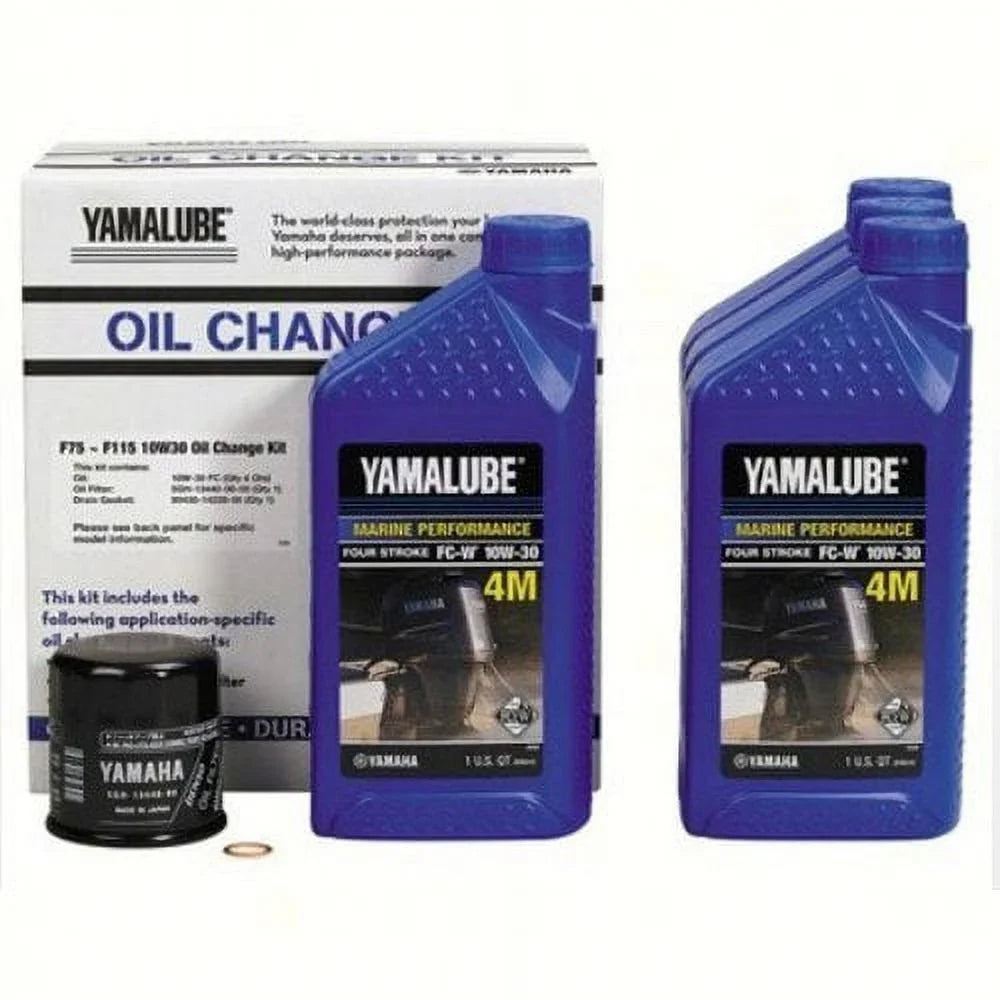 (Pack LUBMRNMDKT11 Of 4) - F75 Yamaha LUB-MRNMD-KT-11 Motor; F115 10W-30 Change Outboard Oil Kit,