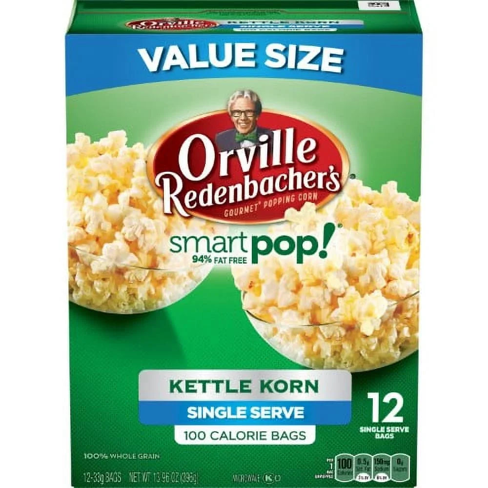 1.16 Oz, Orville Corn (Pack Popcorn, Redenbacher's Ct Mini 6) Kettle Bags, of SmartPop! 12 Microwave