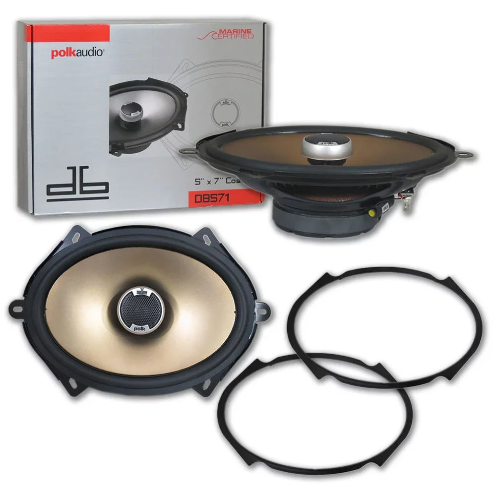 6 Certified 8 Polk Coaxial Car 5 7" / inch x Audio 2-way Audio x Marine Speakers