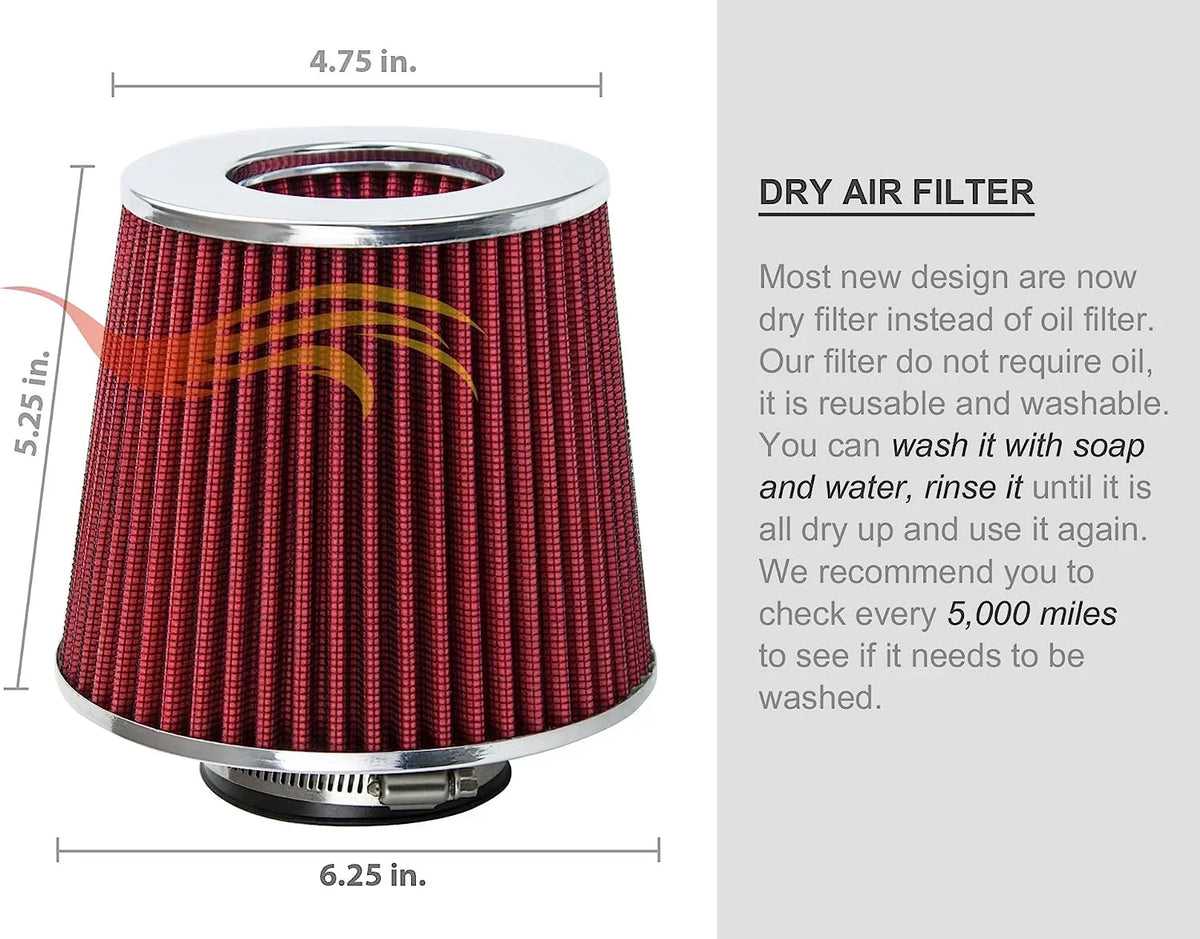 Filter / / Cold Sonoma/Jimmy Combo / RED Bravada Rtunes Air 4.3L Isuzu 4.3L 97-00 Hombre S10 Racing + 96-01 Kit GMC For 4.3L Blazer 96-05 Chevy Intake Compatible 96-05 / Oldsmobile