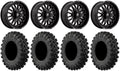 Black Tires Mule Teryx XL Kawasaki ARC MotoRavage Fuel 40" Wheels 18"