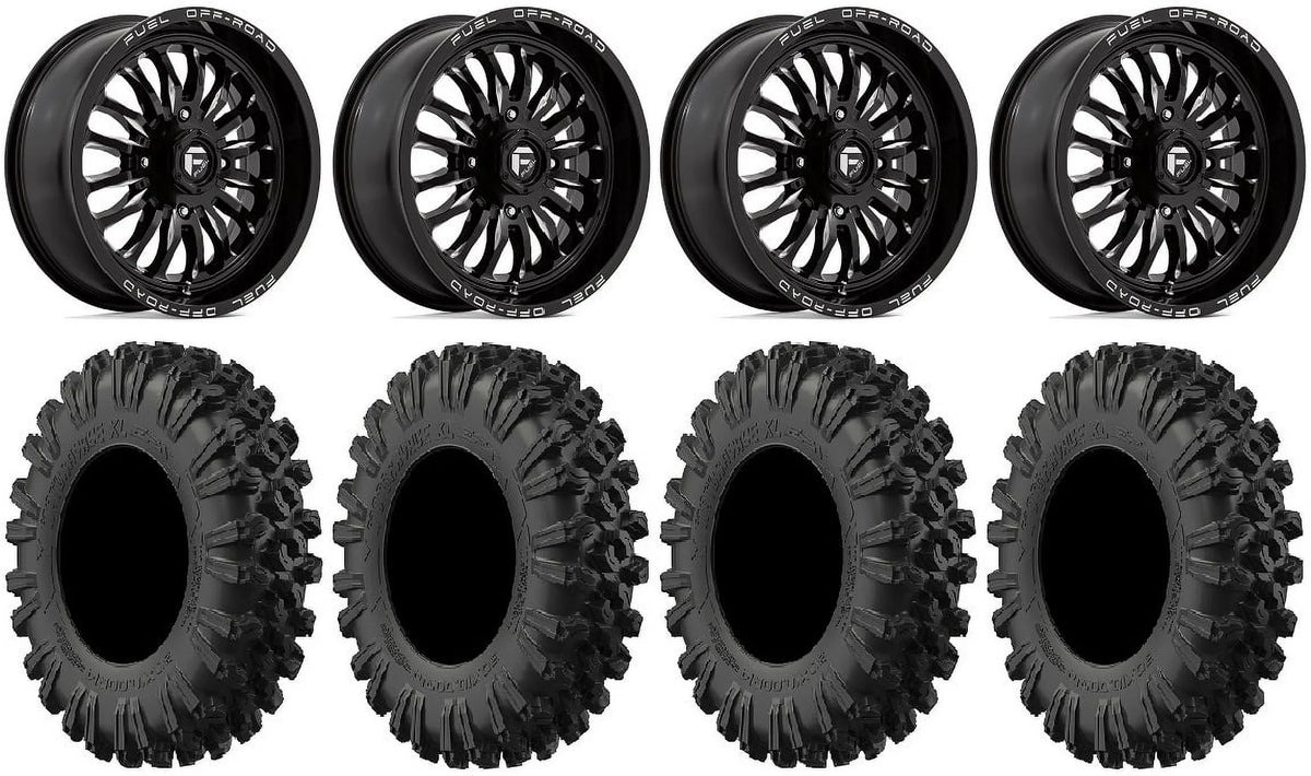 Black Tires Mule Teryx XL Kawasaki ARC MotoRavage Fuel 40" Wheels 18"