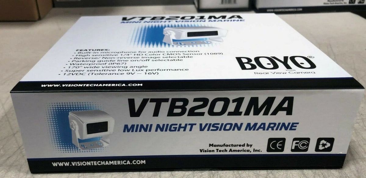 Mount & Vision Marine Night Tech HD Backup Universal & Microphone Boyo Camera with Vision