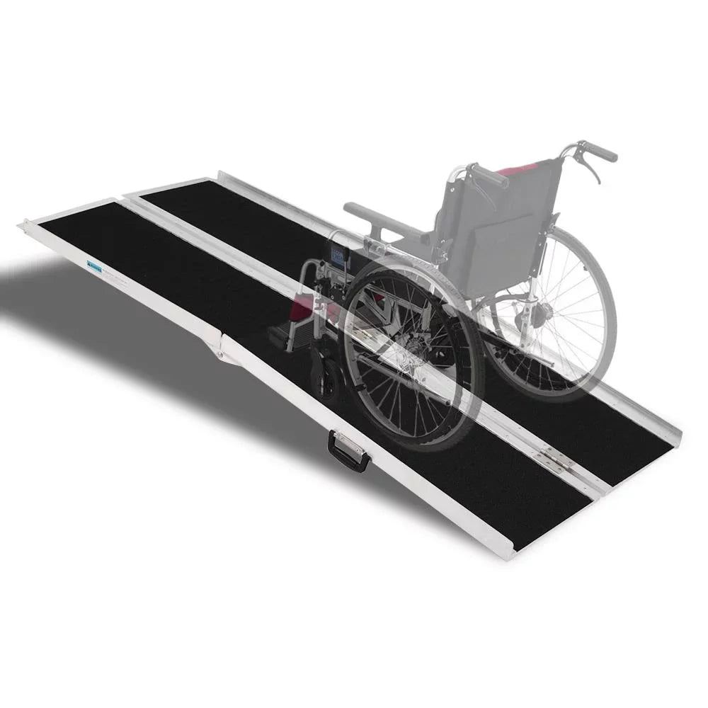 Aluminum Carrier Multifold Wheelchair Portable Non-skid 6FT 28" Ramp Scooter Mobility 72" x Ktaxon