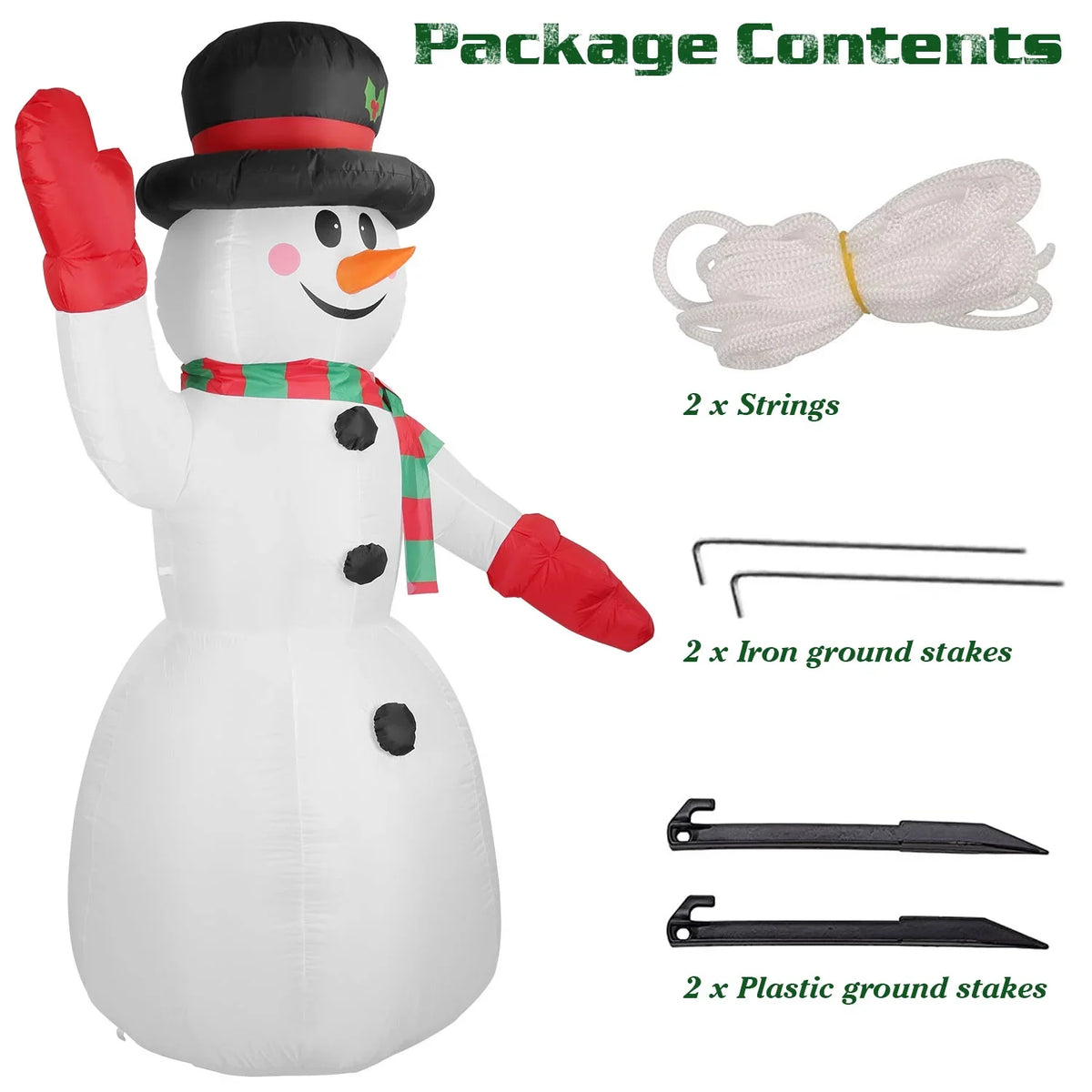 Up Up Holiday Decor Snowman, Lawn Holiday for Giant Blow Decoration, Huge Light Party Yard Inflatable Christmas Snowman Garden iMountek Yard Winter 7.9ft